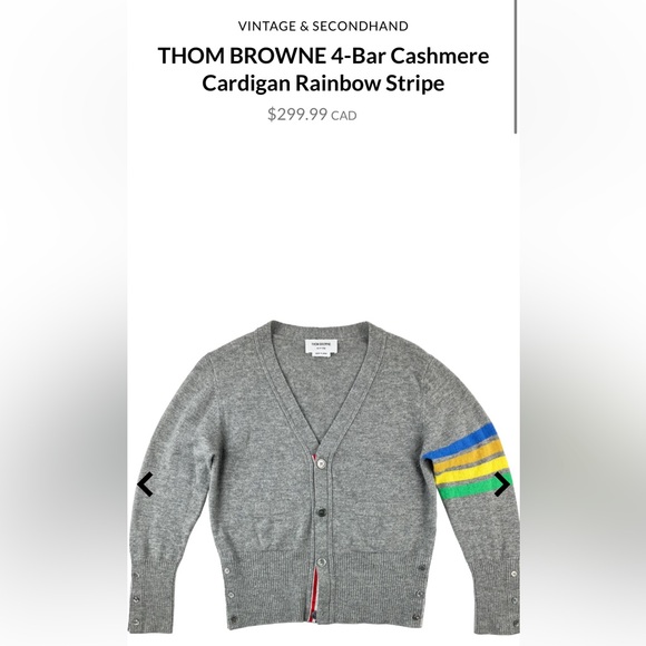 Thom Browne Sweaters - Thom Browne 100% cashmere Gray V-Neck Cardigan